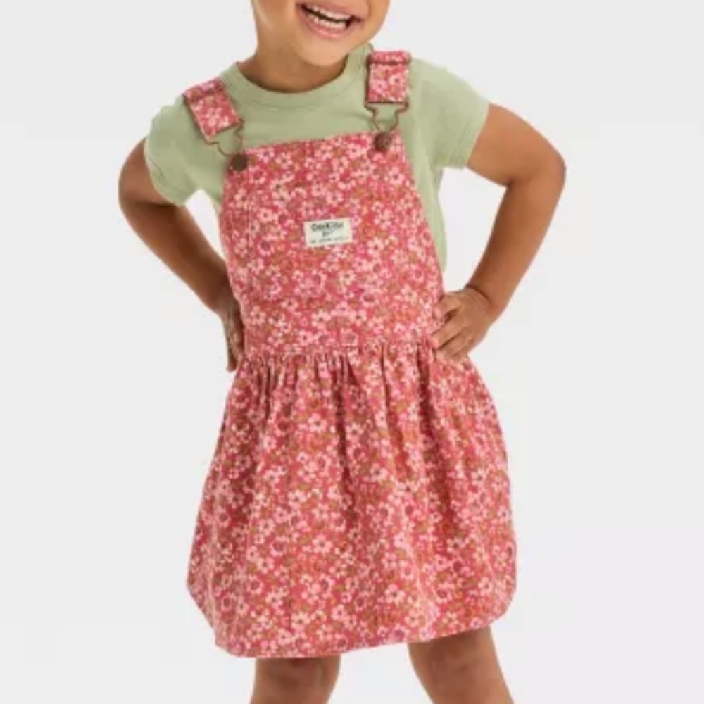 OshKosh B'gosh 18M Floral Printed Corudory Skirtall - Pink